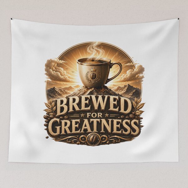 Item preview, Brewed For Greatness Coffee Motivation designed and sold by pradeepvisuals.
