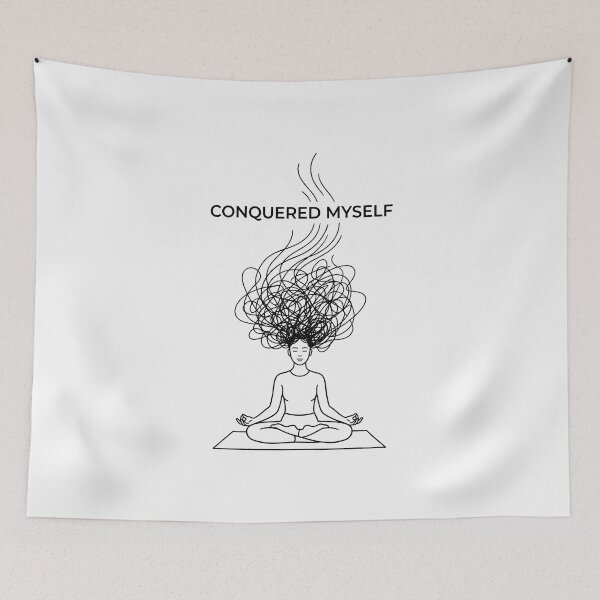 Item preview, Conquered Myself Meditation Mental Clarity Mindful designed and sold by SplashTastic.