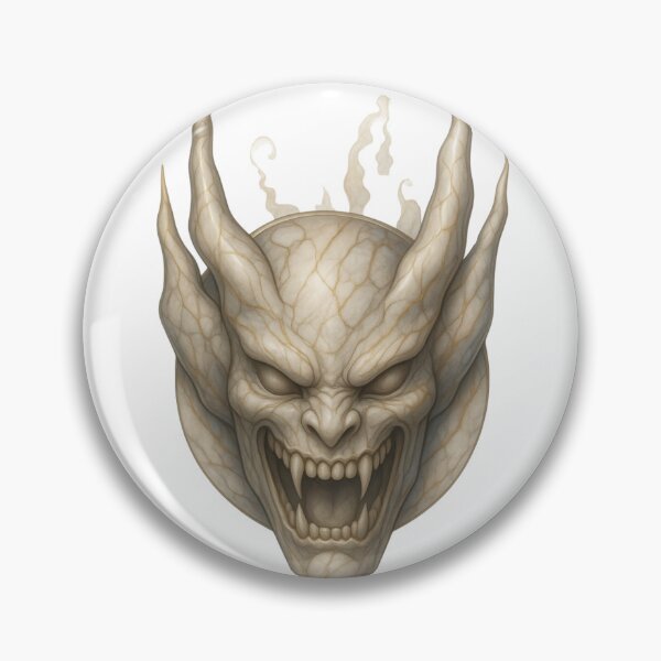 Item preview, Gothic Demon Mask Tattoo - Ancient Stone Edition designed and sold by Ideniquo.