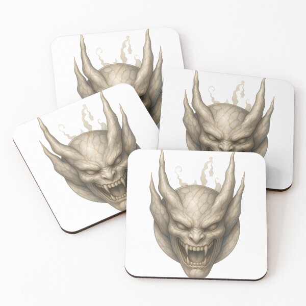 Item preview, Gothic Demon Mask Tattoo - Ancient Stone Edition designed and sold by Ideniquo.