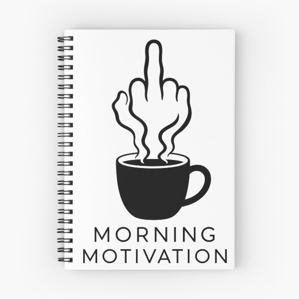 Artikelvorschau, Morning Motivation – Funny Coffee Mug with Middle Finger | Sarcastic Caffeine Design entworfen und verkauft von puzzell.