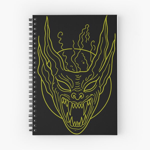 Item preview, Gothic Demon Mask Tattoo - Molten Yellow Linework designed and sold by Ideniquo.