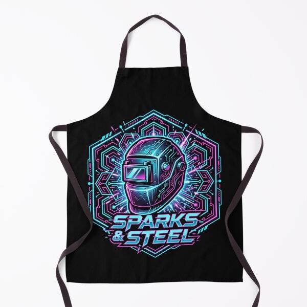 Item preview, Cyberpunk Welding Helmet Sparks Steel Neon designed and sold by SplashTastic.