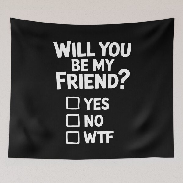Item preview, Will You Be My Friend Funny Checklist Best Friend Gift designed and sold by Say It With Ink.