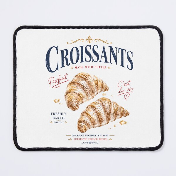 Item preview, Vintage French Croissants Made With Butter Bakery Retro Breakfast Design designed and sold by Sixtinebzh.