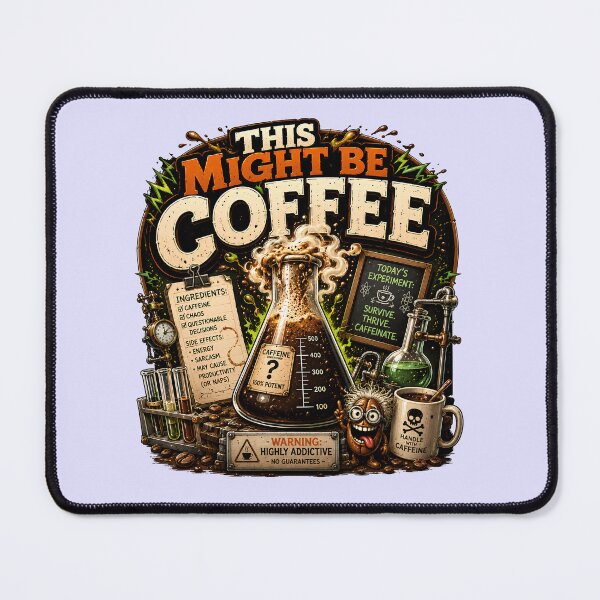 Item preview, This Might Be Coffee Funny Caffeine Humor designed and sold by pradeepvisuals.