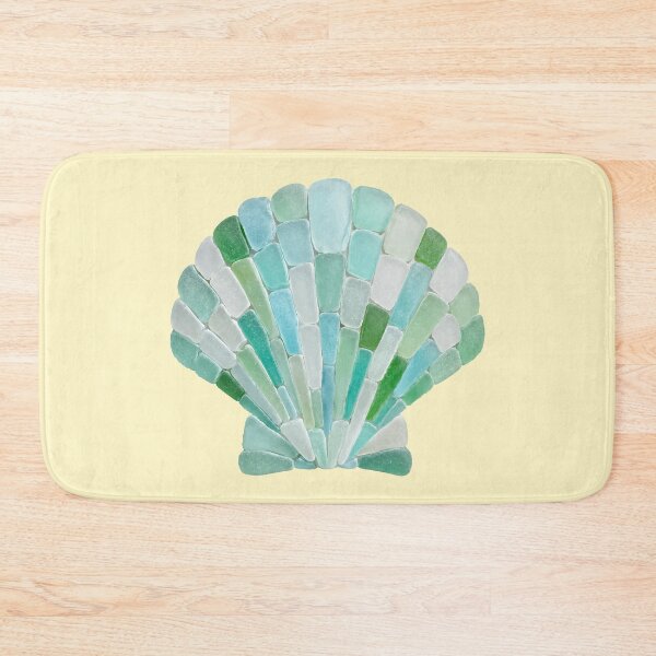 Item preview, Sea Glass Seashell - Coastal Beach Glass Mosaic Art designed and sold by Vanilla-Girl.