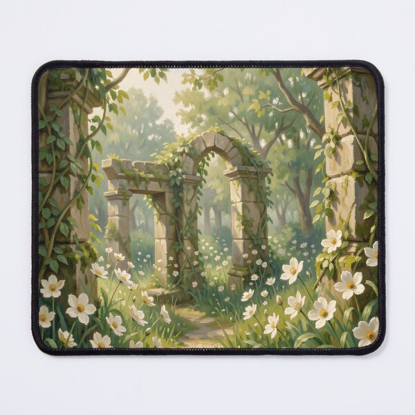 Item preview, Forest Landscape with White Flowers and Ivy designed and sold by Vicky Brago-Mitchell®.