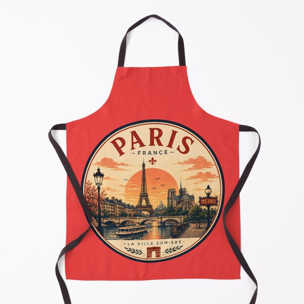 Item preview, Vintage Paris France Eiffel Tower Sunset Travel Badge Design designed and sold by TAOptimus .