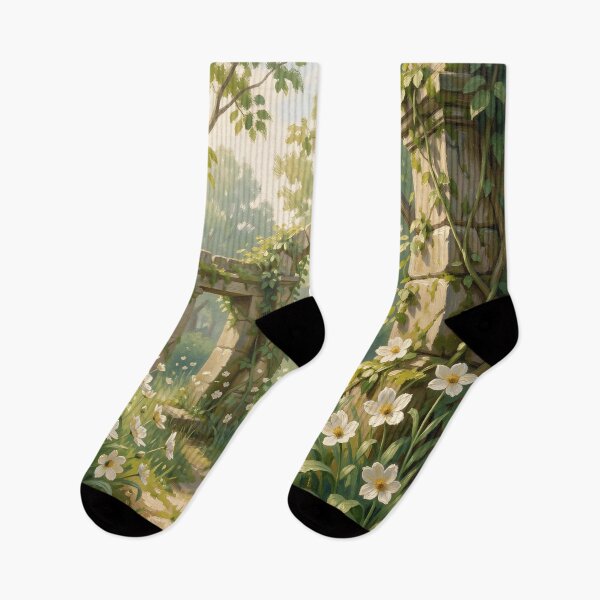 Item preview, Forest Landscape with White Flowers and Ivy designed and sold by Vicky Brago-Mitchell®.