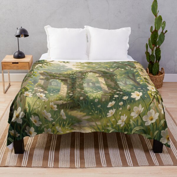 Item preview, Forest Landscape with White Flowers and Ivy designed and sold by Vicky Brago-Mitchell®.
