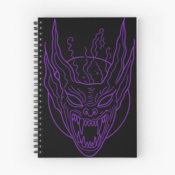 Item preview, Gothic Demon Mask Tattoo - Purple Ink Linework designed and sold by Ideniquo.