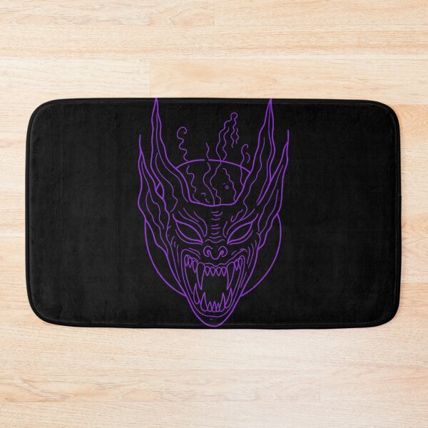 Item preview, Gothic Demon Mask Tattoo - Purple Ink Linework designed and sold by Ideniquo.