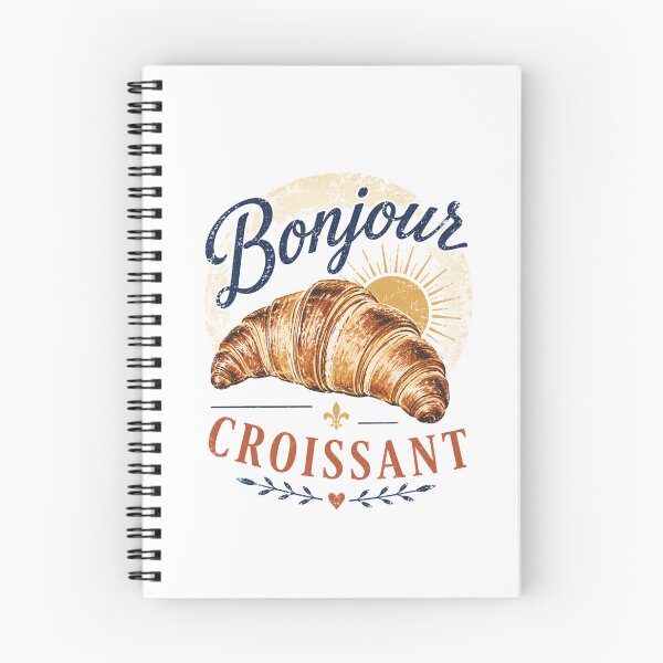 Item preview, Bonjour Croissant Vintage French Bakery Retro Breakfast Pastry Design designed and sold by Sixtinebzh.