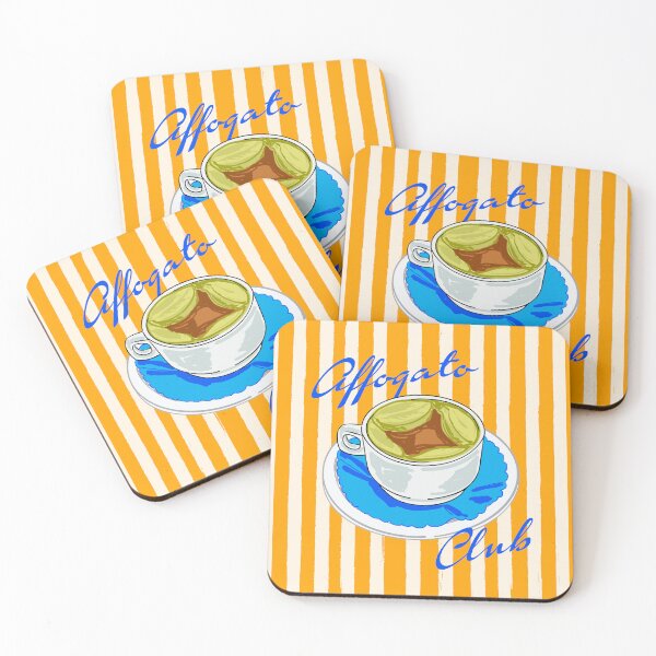 Item preview, Affogato Club Aesthetic Coffee Illustration designed and sold by MaiZephyr.