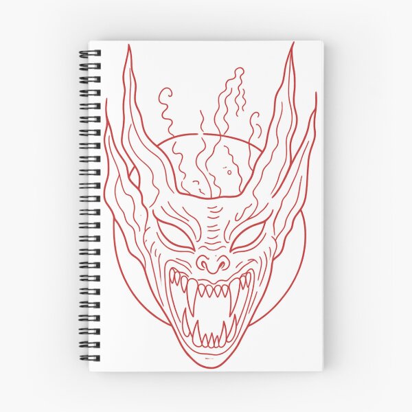 Item preview, Gothic Demon Mask Tattoo - Red Ink Linework designed and sold by Ideniquo.