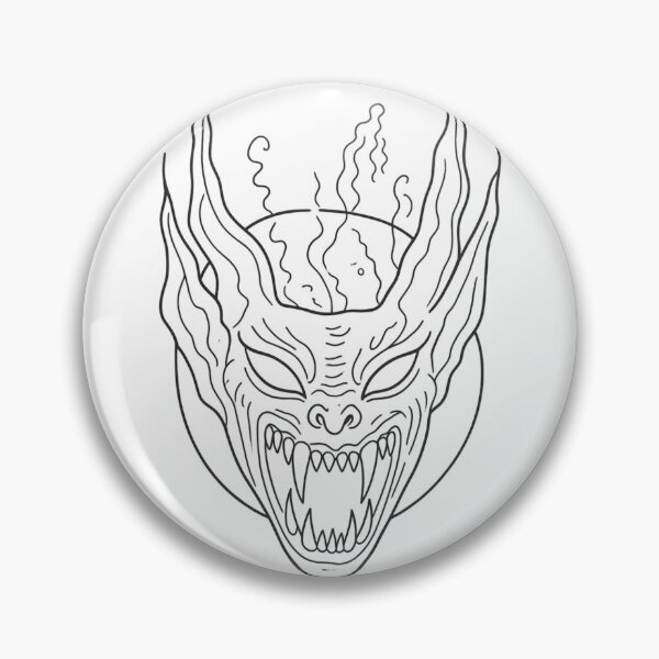 Item preview, Gothic Demon Mask Tattoo - Raw Linework Sketch designed and sold by Ideniquo.