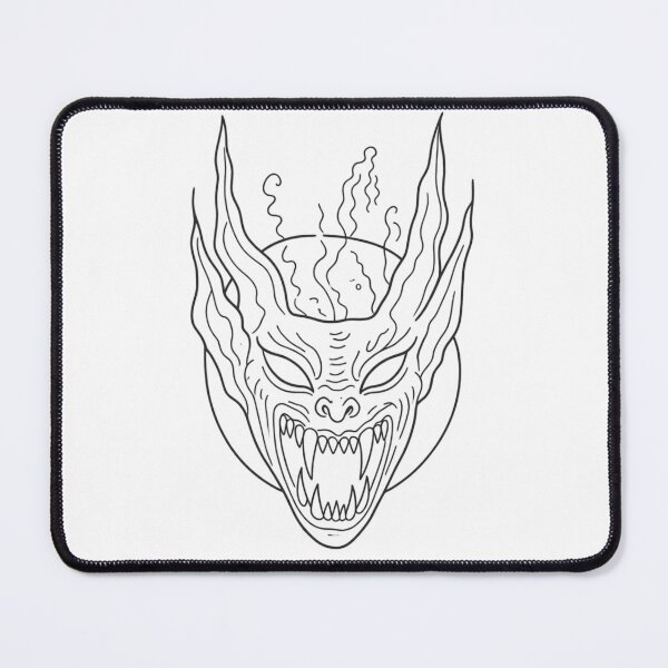 Item preview, Gothic Demon Mask Tattoo - Raw Linework Sketch designed and sold by Ideniquo.
