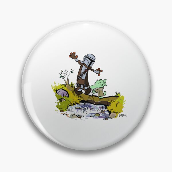 Item preview, Mando and Hobbes designed and sold by memoryweaverart.