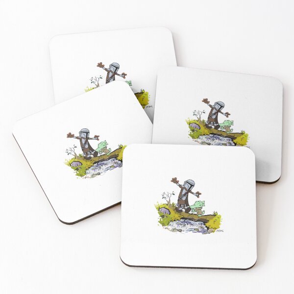 Item preview, Mando and Hobbes designed and sold by memoryweaverart.