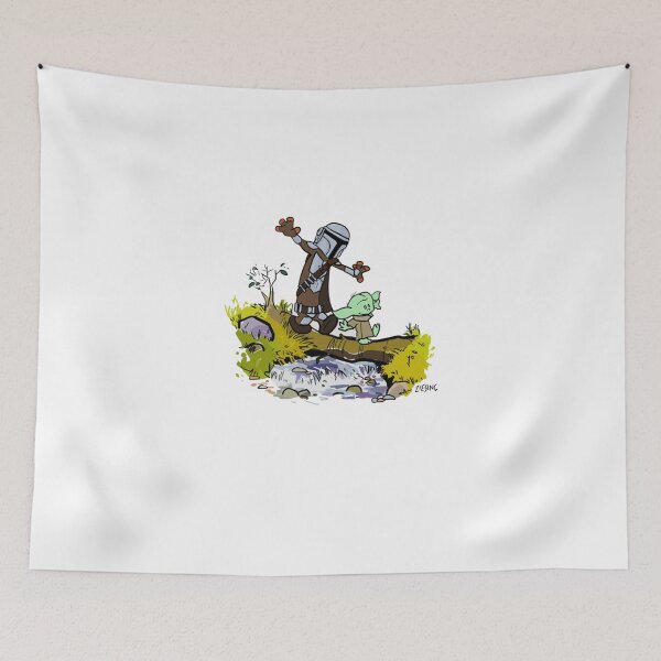 Item preview, Mando and Hobbes designed and sold by memoryweaverart.