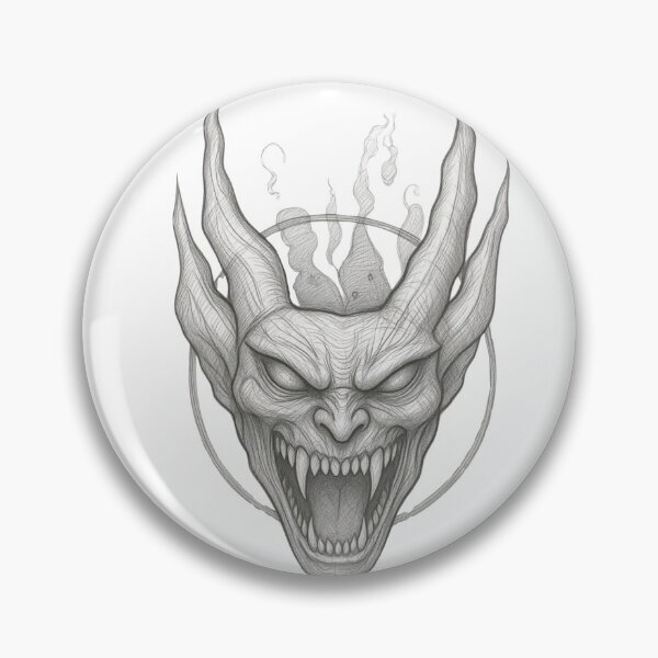 Item preview, Gothic Demon Mask Tattoo - Silver Metal Edition designed and sold by Ideniquo.