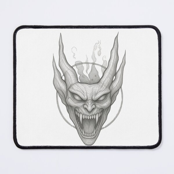 Item preview, Gothic Demon Mask Tattoo - Silver Metal Edition designed and sold by Ideniquo.
