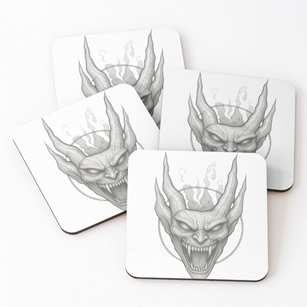 Item preview, Gothic Demon Mask Tattoo - Silver Metal Edition designed and sold by Ideniquo.