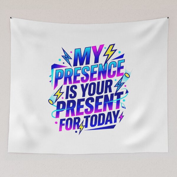 Item preview, My Presence Present Spotlight Neon Typography designed and sold by KhAIa Reeve Art Studio.