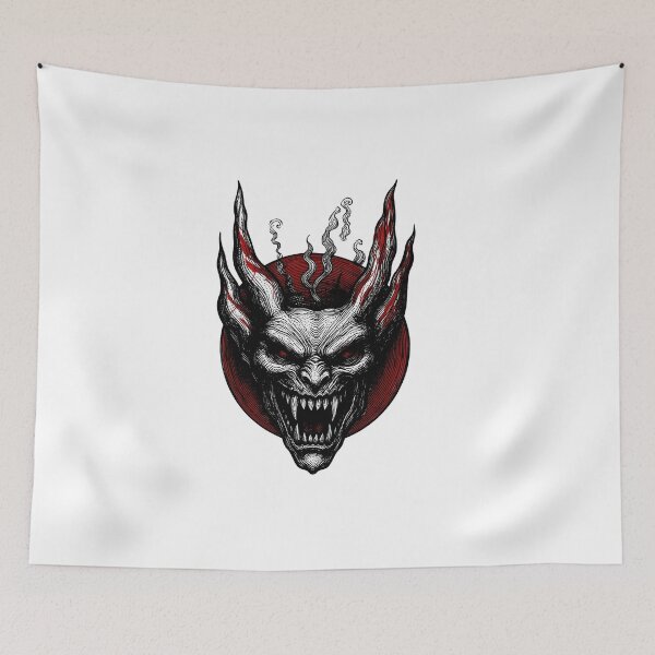 Item preview, Gothic Demon Mask Tattoo - Trash Polka Edition  designed and sold by Ideniquo.