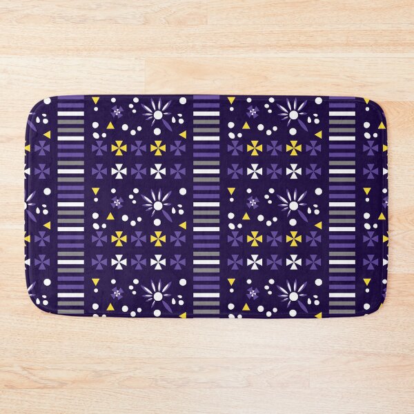 Item preview, Bold Purple & Yellow Geometric Floral Pattern designed and sold by CHANCHANAI.