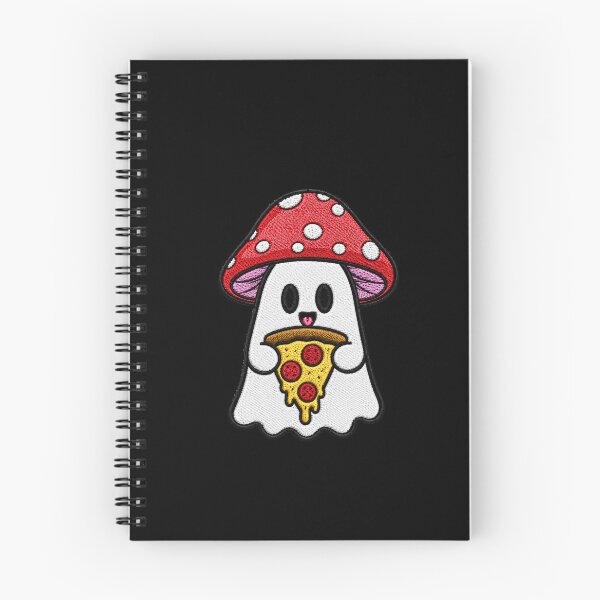 Item preview, Cute Ghost Eating Pizza Kawaii Embroidery Patch Design Mushroom Boo designed and sold by ColorSplash123.