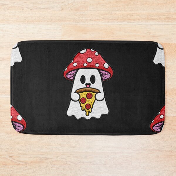 Item preview, Cute Ghost Eating Pizza Kawaii Embroidery Patch Design Mushroom Boo designed and sold by ColorSplash123.