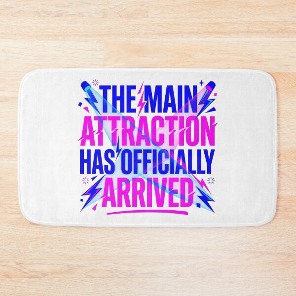Item preview, Main Attraction Arrived Spotlight Neon Typography designed and sold by KhAIa Reeve Art Studio.