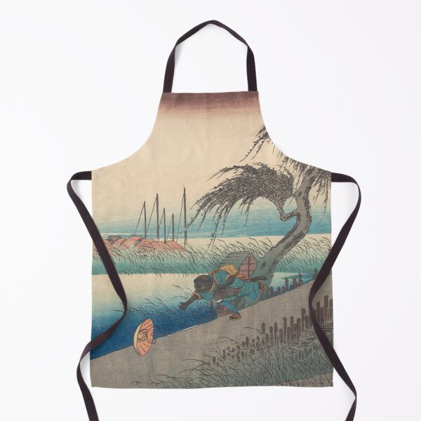 Item preview, Bastet Chases a Flying Amigasa | Hiroshige Inspired Ukiyo-e designed and sold by CJChronicles.