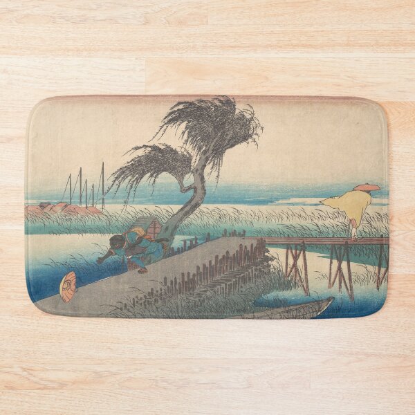 Item preview, Bastet Chases a Flying Amigasa | Hiroshige Inspired Ukiyo-e designed and sold by CJChronicles.