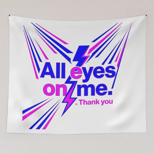 Item preview, All Eyes On Me Spotlight Neon Typography designed and sold by KhAIa Reeve Art Studio.