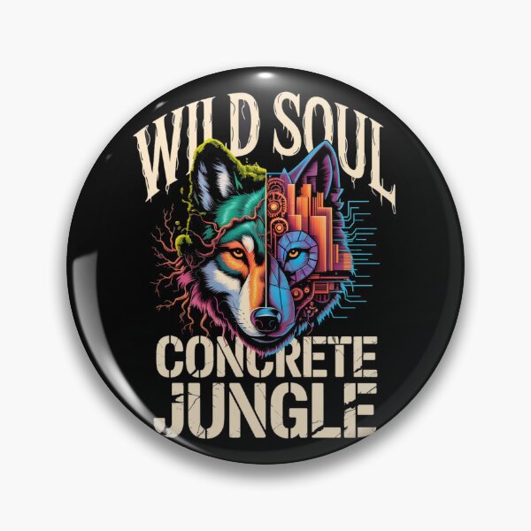Item preview, Wild soul, concrete jungle, cyber wolf: nature versus urban spirit. Design designed and sold by FusiTink.