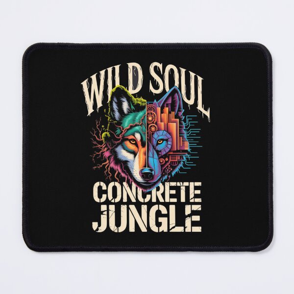 Item preview, Wild soul, concrete jungle, cyber wolf: nature versus urban spirit. Design designed and sold by FusiTink.