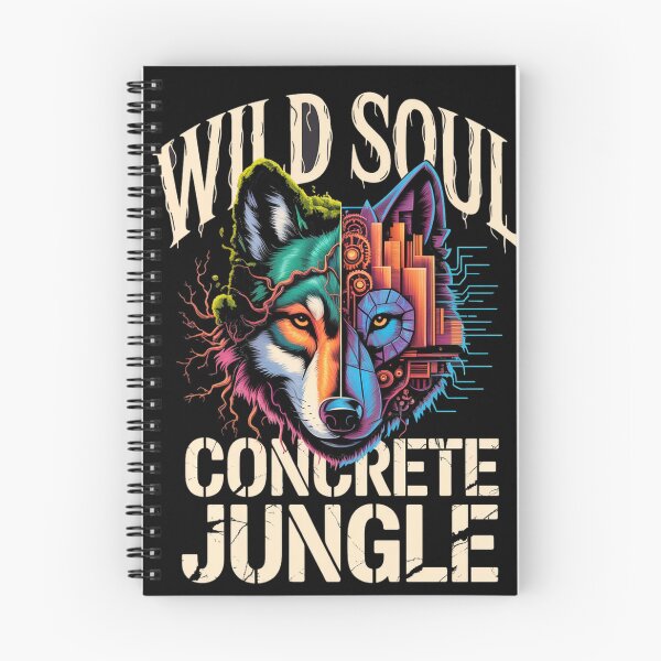 Item preview, Wild soul, concrete jungle, cyber wolf: nature versus urban spirit. Design designed and sold by FusiTink.