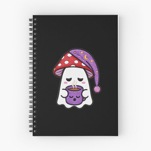 Item preview, Sleepy Ghost Coffee Kawaii Embroidery Patch Design Cute Mushroom Boo designed and sold by ColorSplash123.