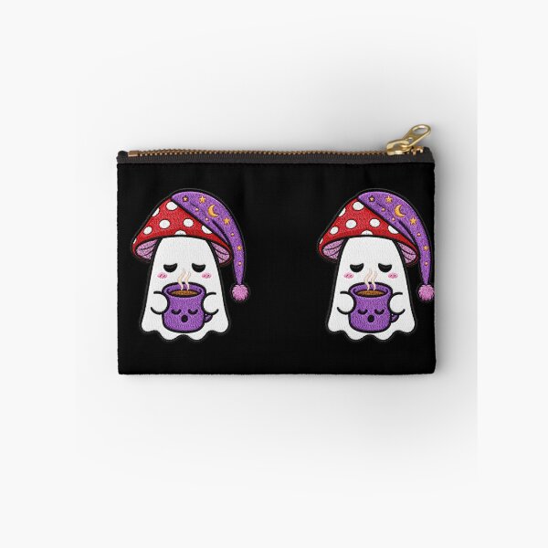 Item preview, Sleepy Ghost Coffee Kawaii Embroidery Patch Design Cute Mushroom Boo designed and sold by ColorSplash123.