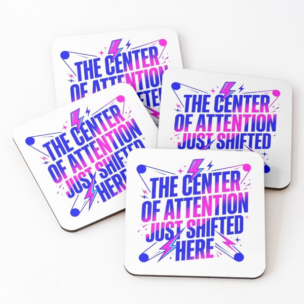 Item preview, Center Of Attention Shifted Spotlight Neon Typography designed and sold by KhAIa Reeve Art Studio.