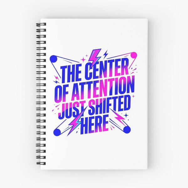 Item preview, Center Of Attention Shifted Spotlight Neon Typography designed and sold by KhAIa Reeve Art Studio.
