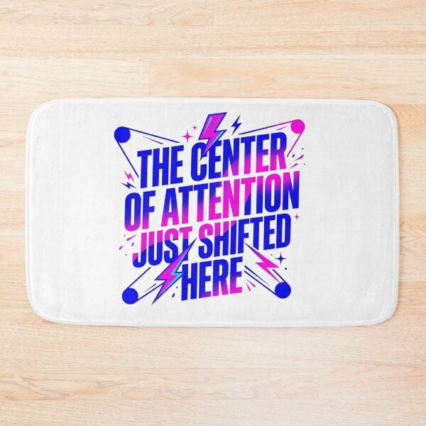 Item preview, Center Of Attention Shifted Spotlight Neon Typography designed and sold by KhAIa Reeve Art Studio.