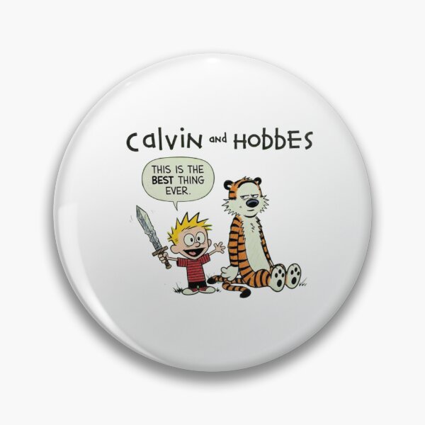 Item preview, Boy and Tiger, Calvin and Hobbes vintage 90s, Classic Cartoon, Classic Comic designed and sold by memoryweaverart.