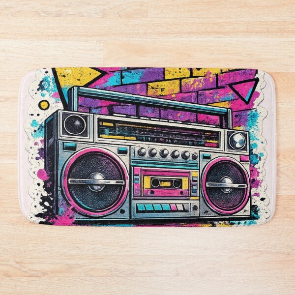 Item preview, 80s Boombox Graffiti Street Art - Retro Hip Hop designed and sold by irfanshikh.