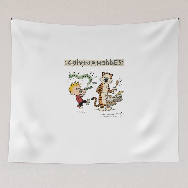 Item preview, Boy and Tiger, Calvin and Hobbes vintage 90s, Classic Cartoon, Classic Comic designed and sold by memoryweaverart.