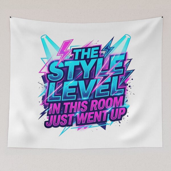 Item preview, Style Level Went Up Spotlight Neon Typography designed and sold by KhAIa Reeve Art Studio.