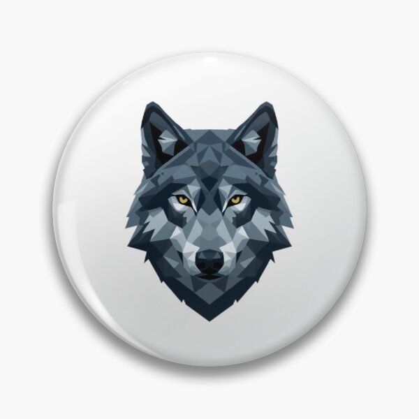 Item preview, Geometric Low Poly Grey Wolf Head Art designed and sold by ByKayaPrints.